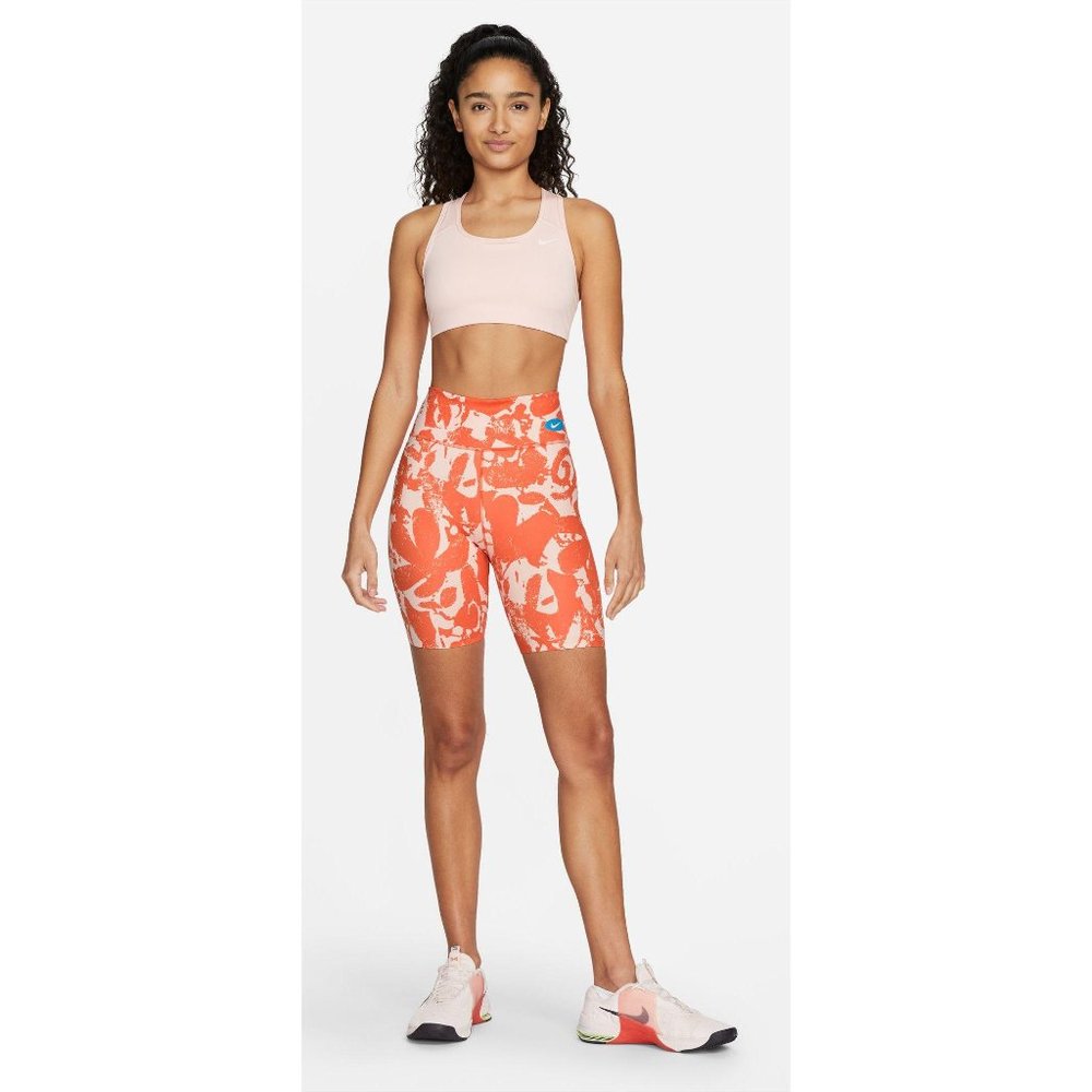 NWT Nike Women's One Luxe Icon Clash Mid-Rise Training Bike Shorts - Picture 3 of 5